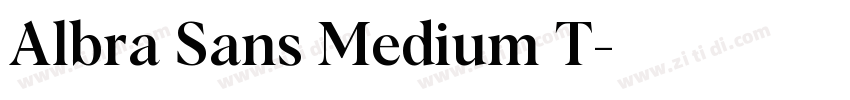 Albra Sans Medium T字体转换